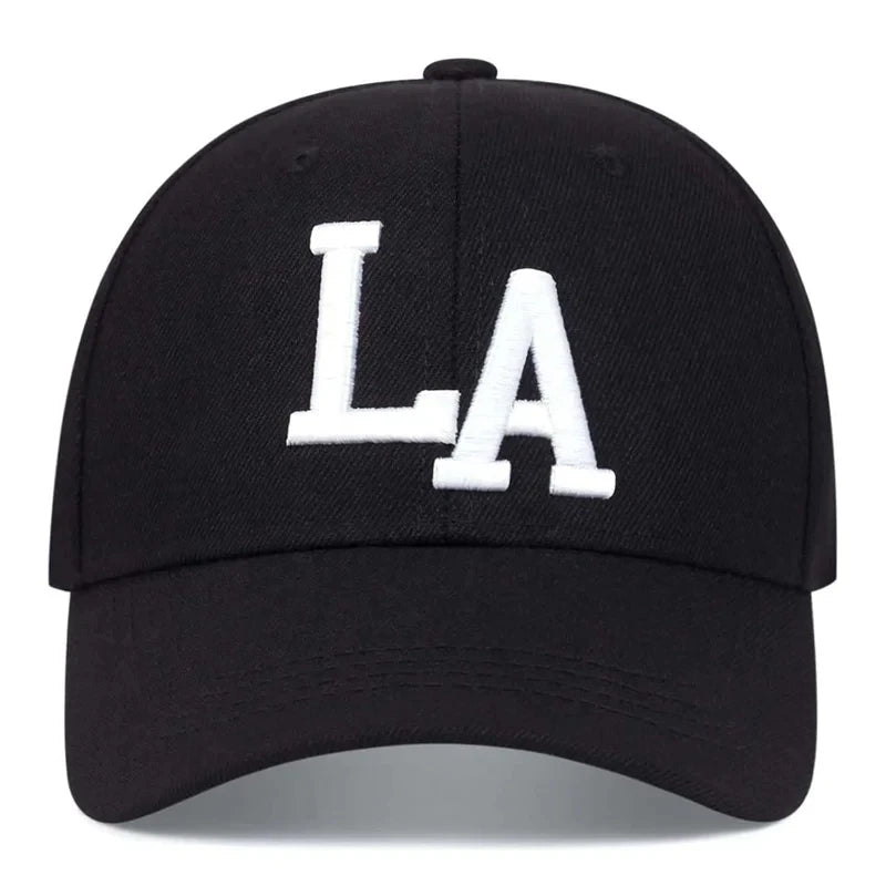 Unisex LA Letter Embroidery Baseball Caps For Men Women