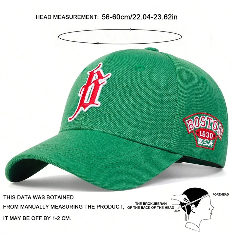 Unisex B Letter Embroidery Baseball Caps Spring And Autumn Sunscreen Hat Sports Cap