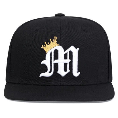 Unisex Letter M Crown Embroidery Hip Hop