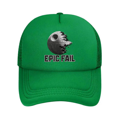 Epic Fail Space Station Humor Mesh Baseball Cap