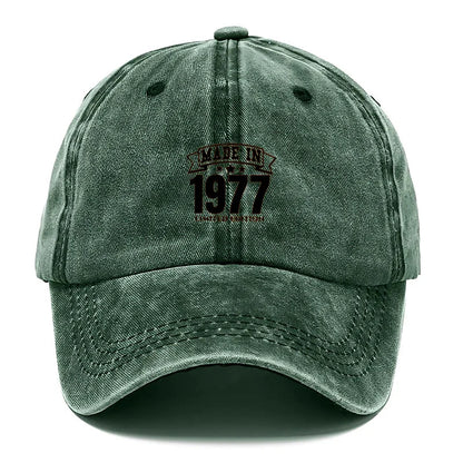 Vintage Washed Cotton Baseball Cap For Men Women Retro 1977