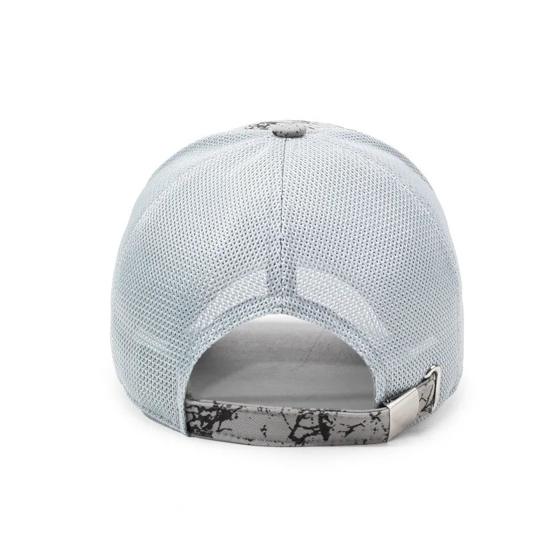 New Summer Men's Sun Hat  Mesh Back Baseball Cap