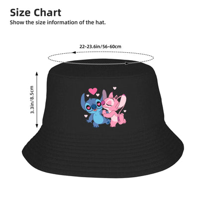Summer Beach Vacation Headwear Stitch Love Couple Bucket Hat Sun Hat Bob Hat