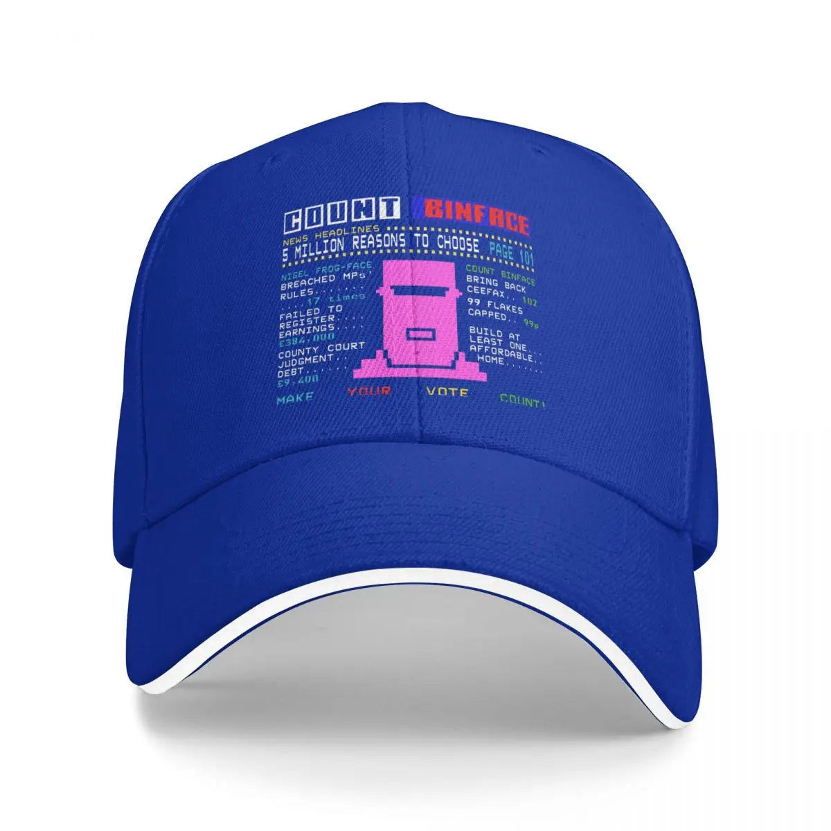 Baseball Caps Count Binface Funny Code Casquette