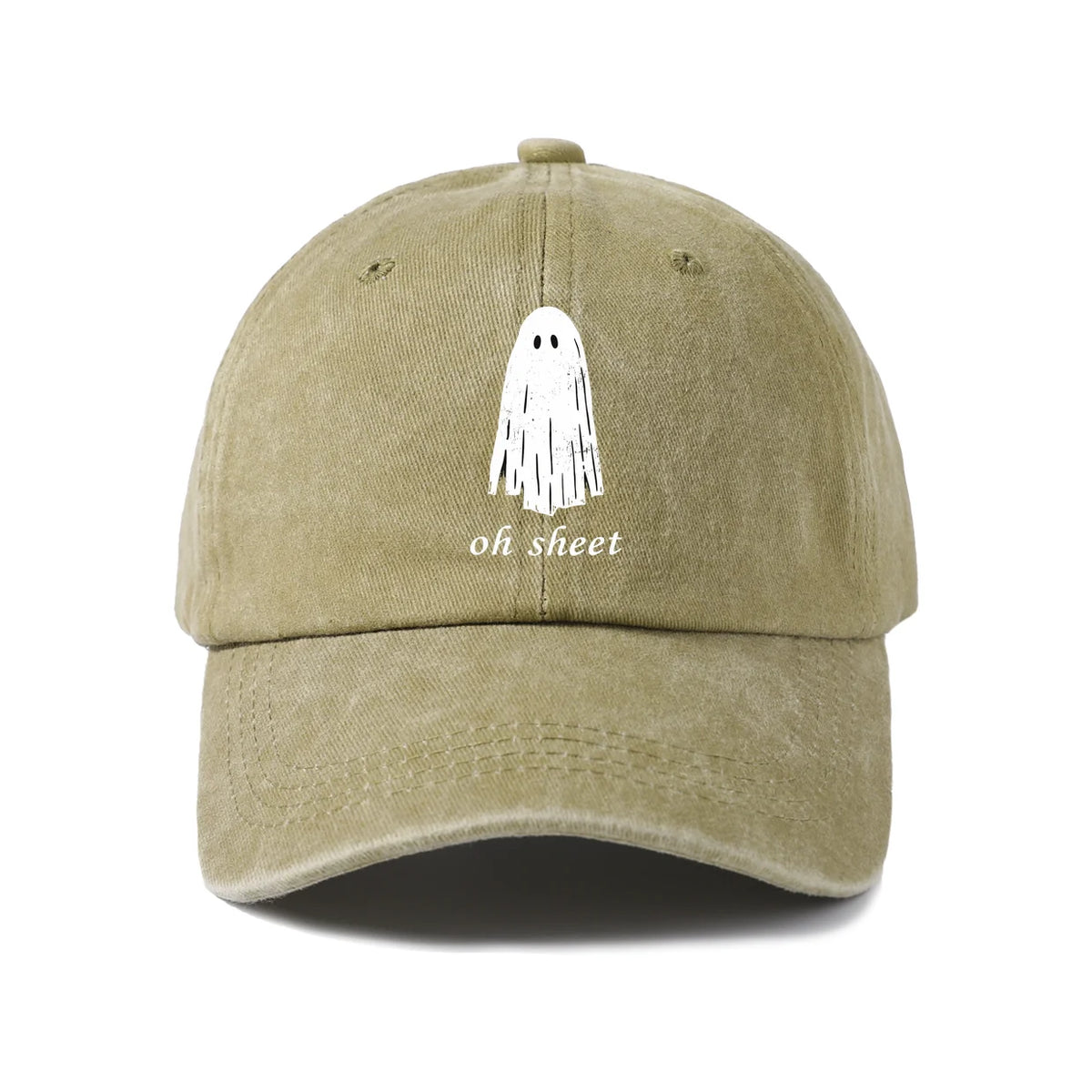 Funny Oh Sheet Ghost Graphic Baseball Cap