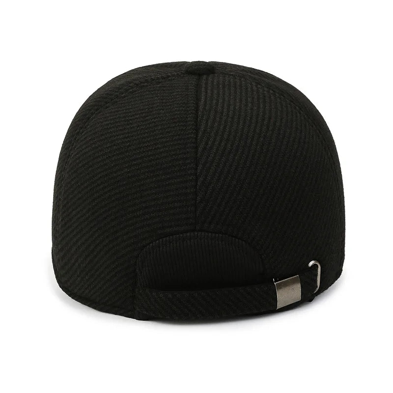 Auturnn Thick Warm Men Winter Baseball Cap With Ear Flaps