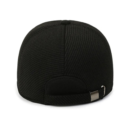 Auturnn Thick Warm Men Winter Baseball Cap With Ear Flaps