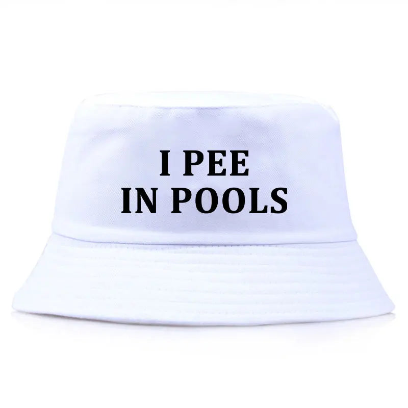 I Pee in Pools Bucket Hat Funny Cotton Summer Fisherman Cap For Men Women