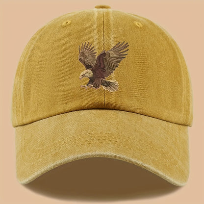 Eagle Print Baseball Cap Adjustable For Both Men And Women
