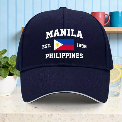 "MANILA PHILIPPINES" Printed Baseball Cap