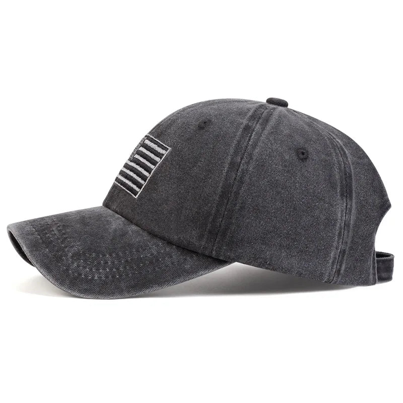 Washed Vintage Letter Baseball Cap Versatile For Men And Women