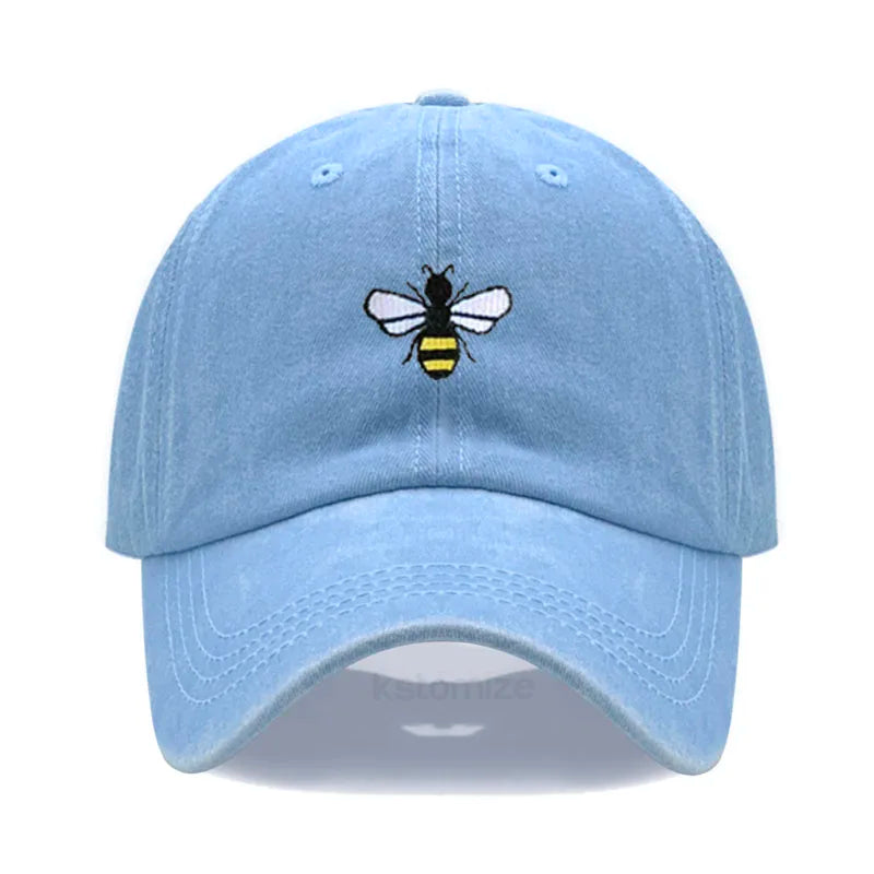 Honeybee Embroidered Baseball Cap For Women Men