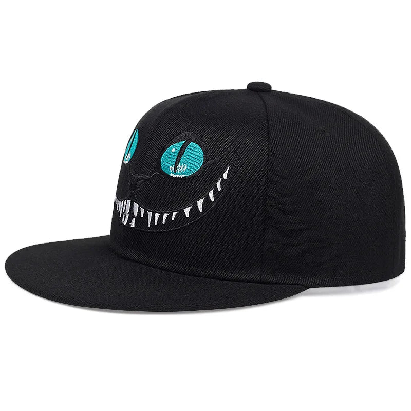 New Unisex Cartoon Cat Embroidery Hip Hop Hats Snapback Caps Baseball Caps