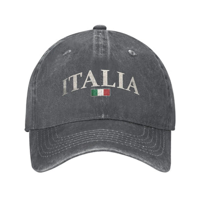 Italia Vintage Italy Flag Italian Casual Baseball Cap