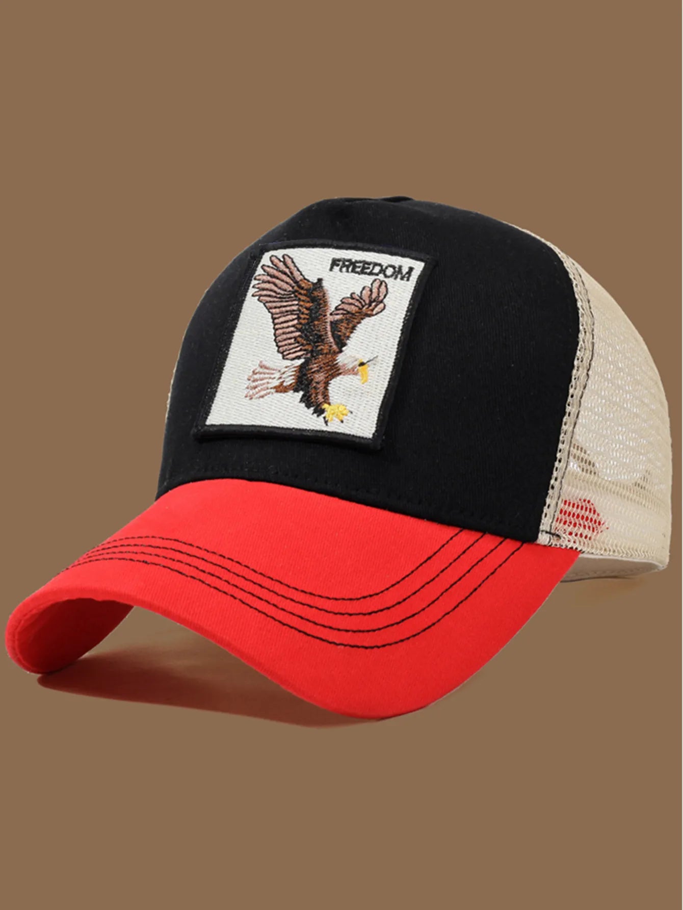Unisex Baseball Cap With Eagle Embroidery & Applique