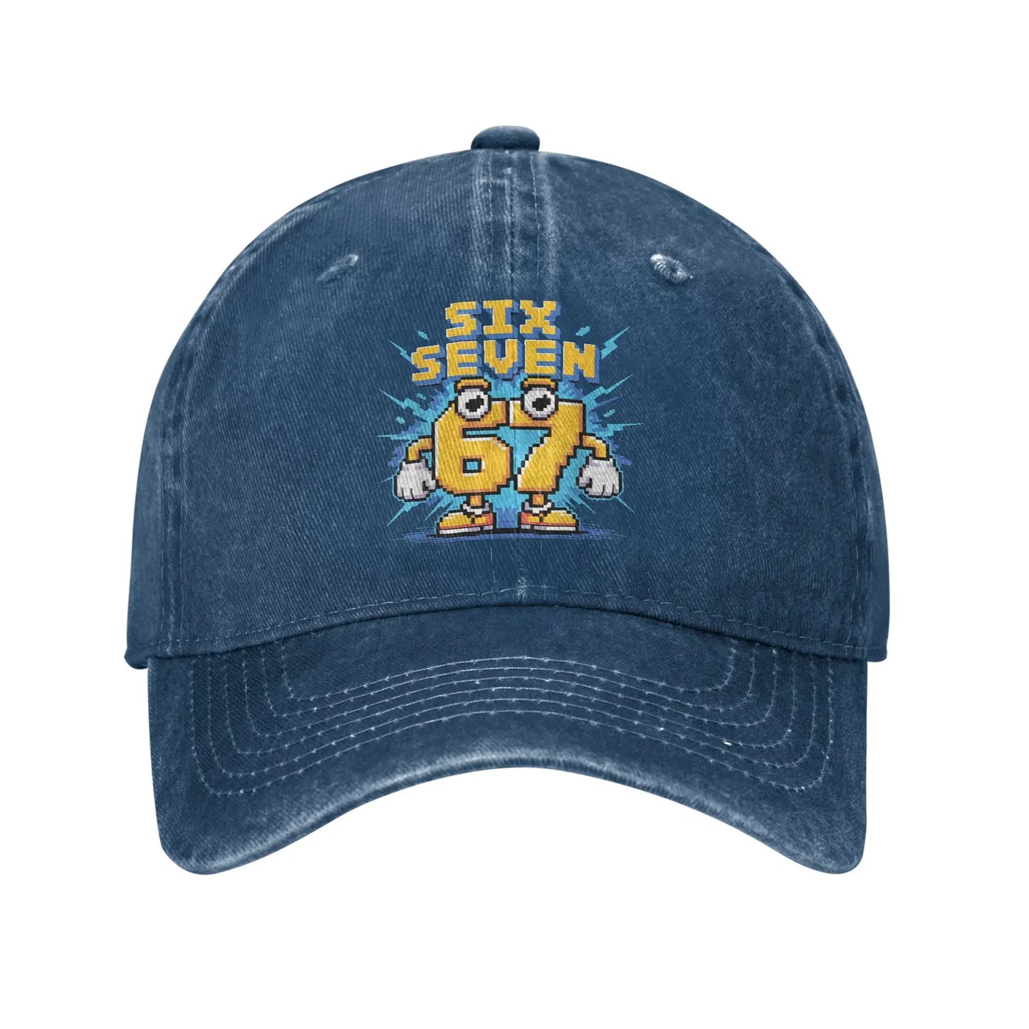 67 Meme Brainrot Six Seven Kids Gaming Gen Alpha Sun Baseball Cap