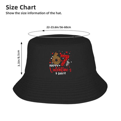 Happy 67 Valentine‘s Day Leopard Plaid Six Seven Bucket Hat