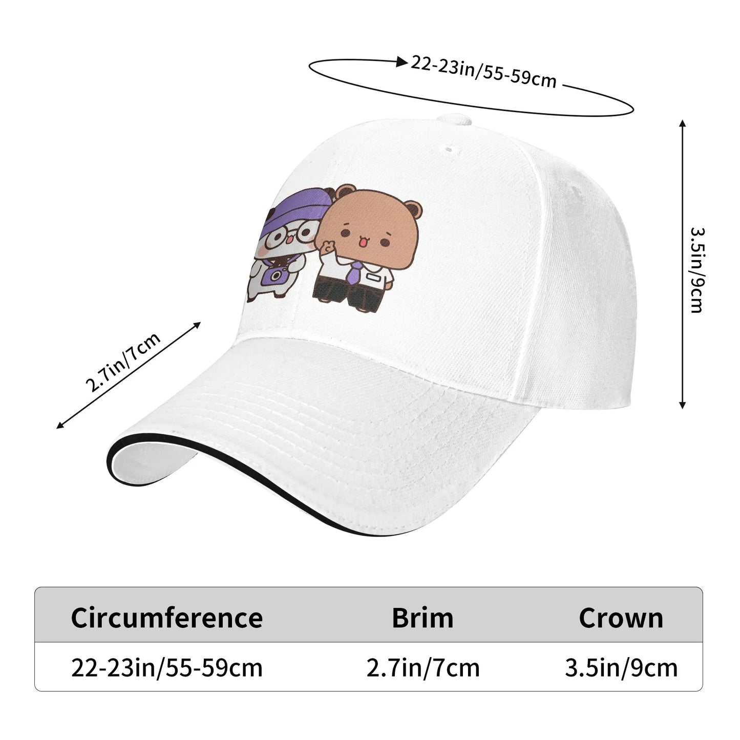 Bear And Panda Bubu Dudu Balloon Sun Baseball Cap