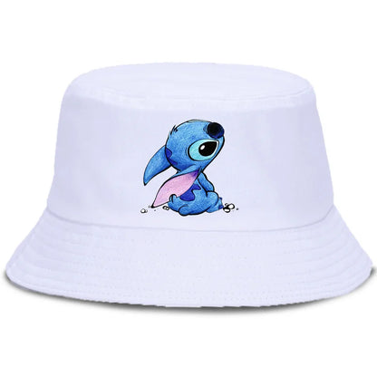 Lilo Stitch Cotton Foldable Bucket Hat Women Hat Boys Girls Fishing Hunting Cap