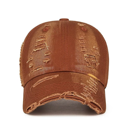 Cool Fashion Women Men Ripped Denim Cotton Baseball Cap Male Female Four Seasons