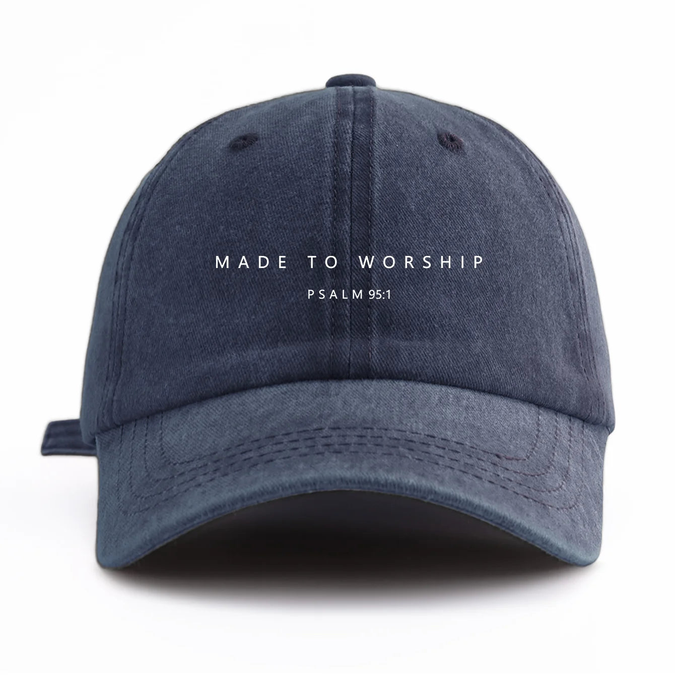 MADE TO WORSHIPR Print Washed Baseball Cap For Adults