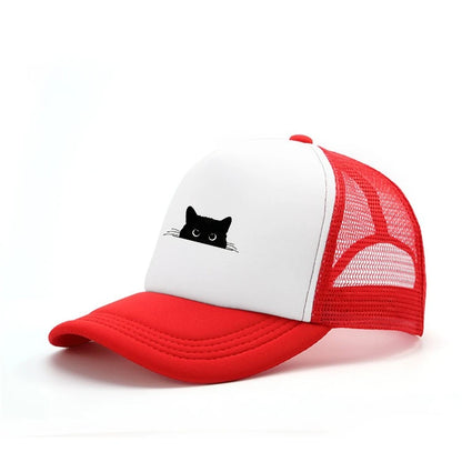 Cute Cat Print Adjustable Baseball Cap