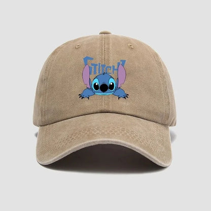 Stitch Casual Hat Kawaii Cartoon Anime Figure Baseball Caps