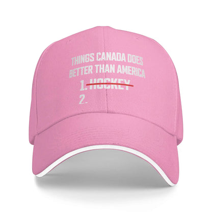 Summer Casual Baseball Cap Canada Does Hockey Better Funny Running Hippie Hip Hop Hats