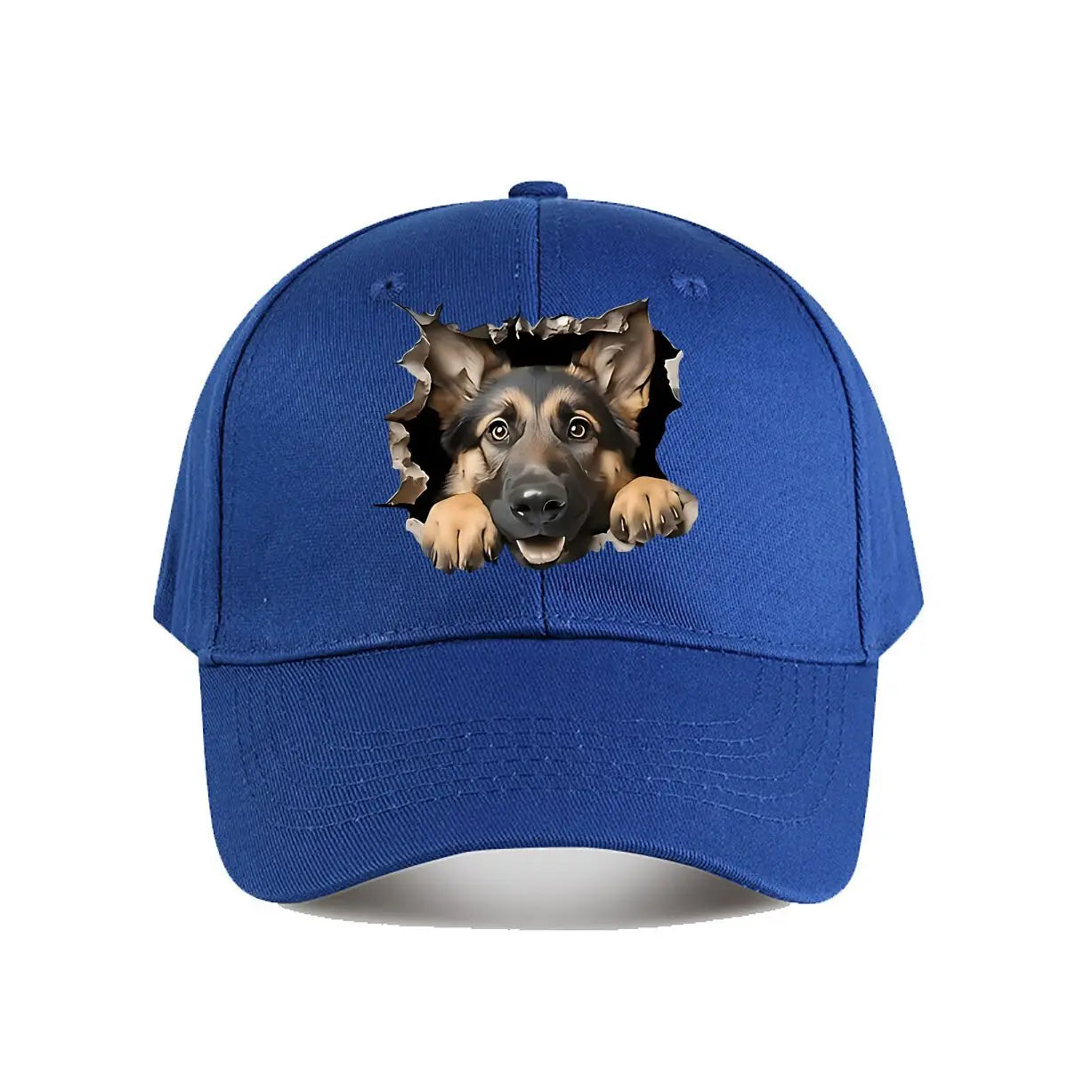 German Shepherd Ripped Wall Baseball Cap