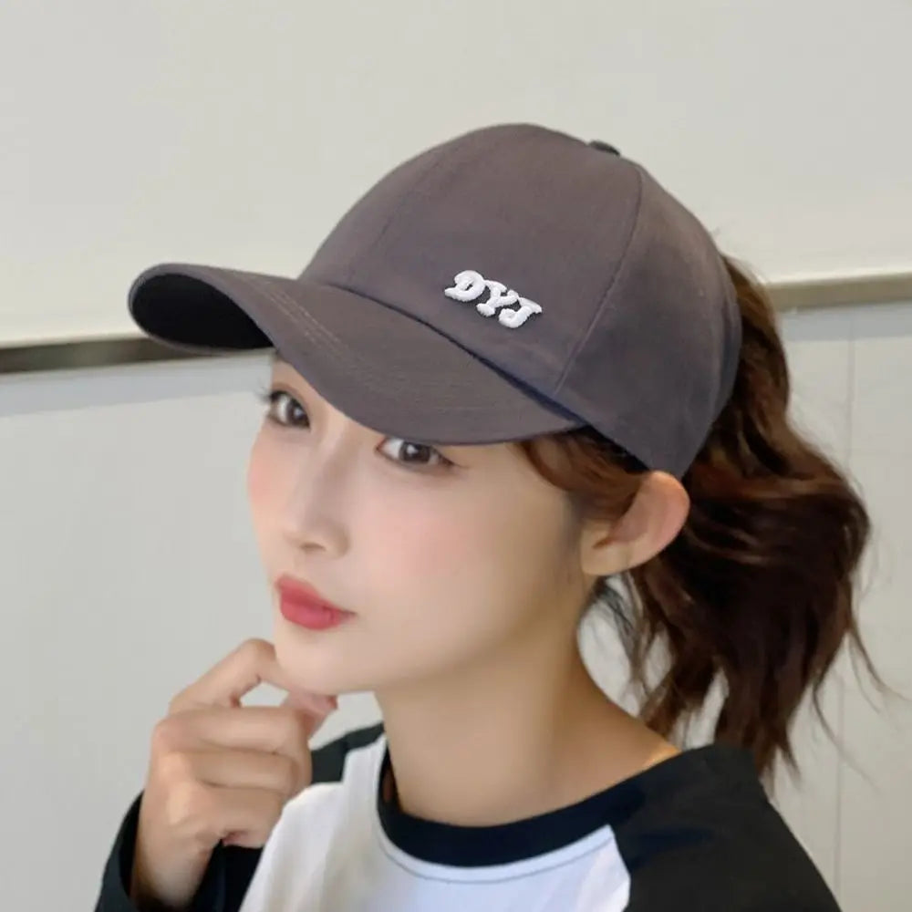 Sun Protection Cotton Ponytail Hat Baseball Hat