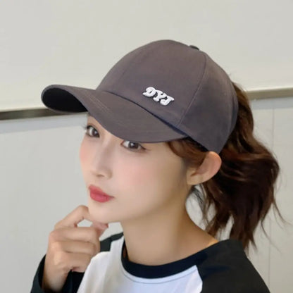 Sun Protection Cotton Ponytail Hat Baseball Hat