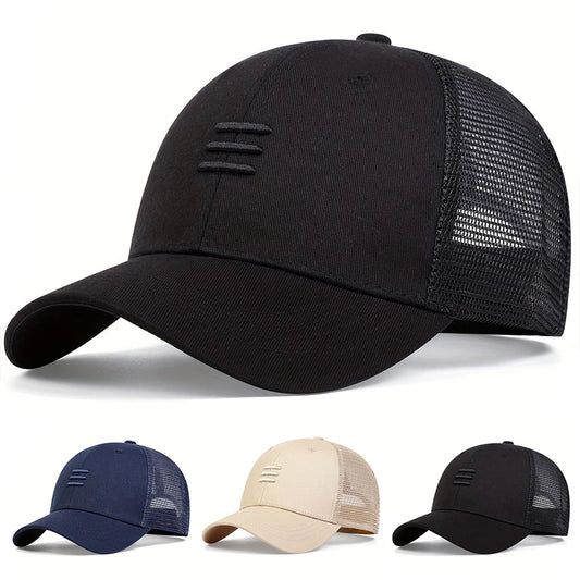 Unisex Three Embroidery Baseball Net Caps Spring Summer