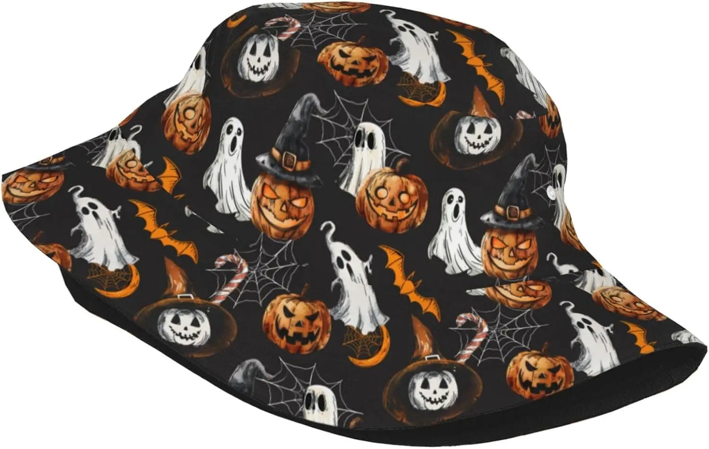 Pumpkin Hat Skull Bucket Hat