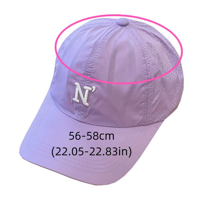 Letter N Embroidery Quick Dry Baseball Cap
