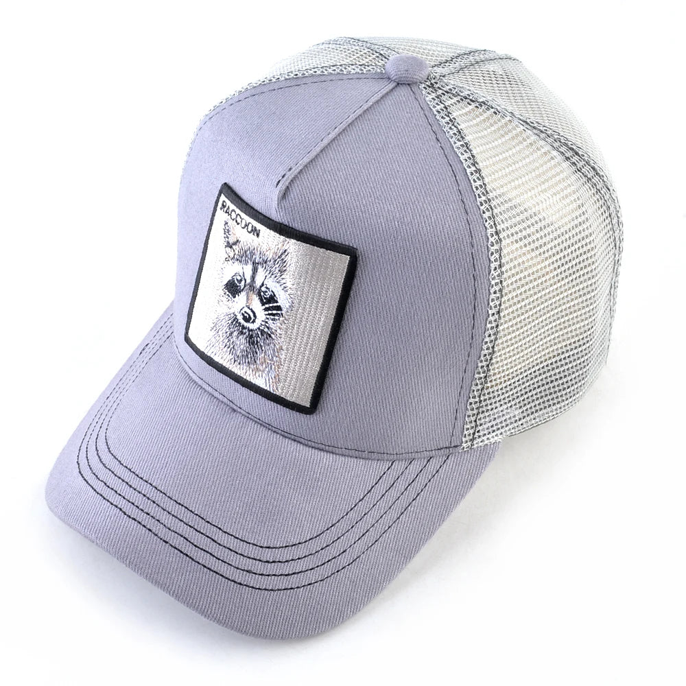 Spring Summer Baseball Cap With Lion Embroidery
