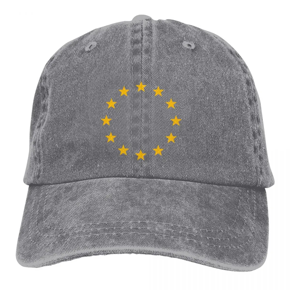 Washed Men's Baseball Cap Europe European Union EU Stars