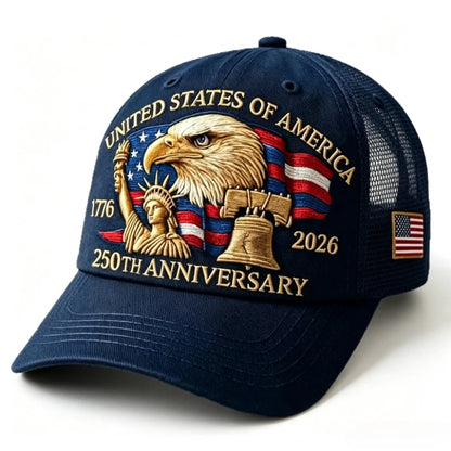 American 250th Anniversary Eagle Print Baseball Cap