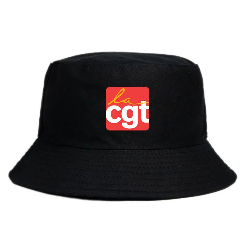 France CGT Reversible Bucket Hats Girl Boy Cotton Summer Hat Men Women