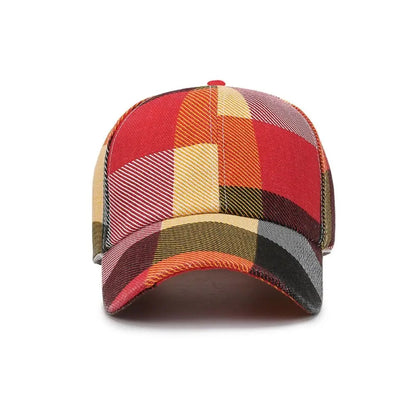 New Spring Summer Women Men Fashion Plaid Baseball Caps