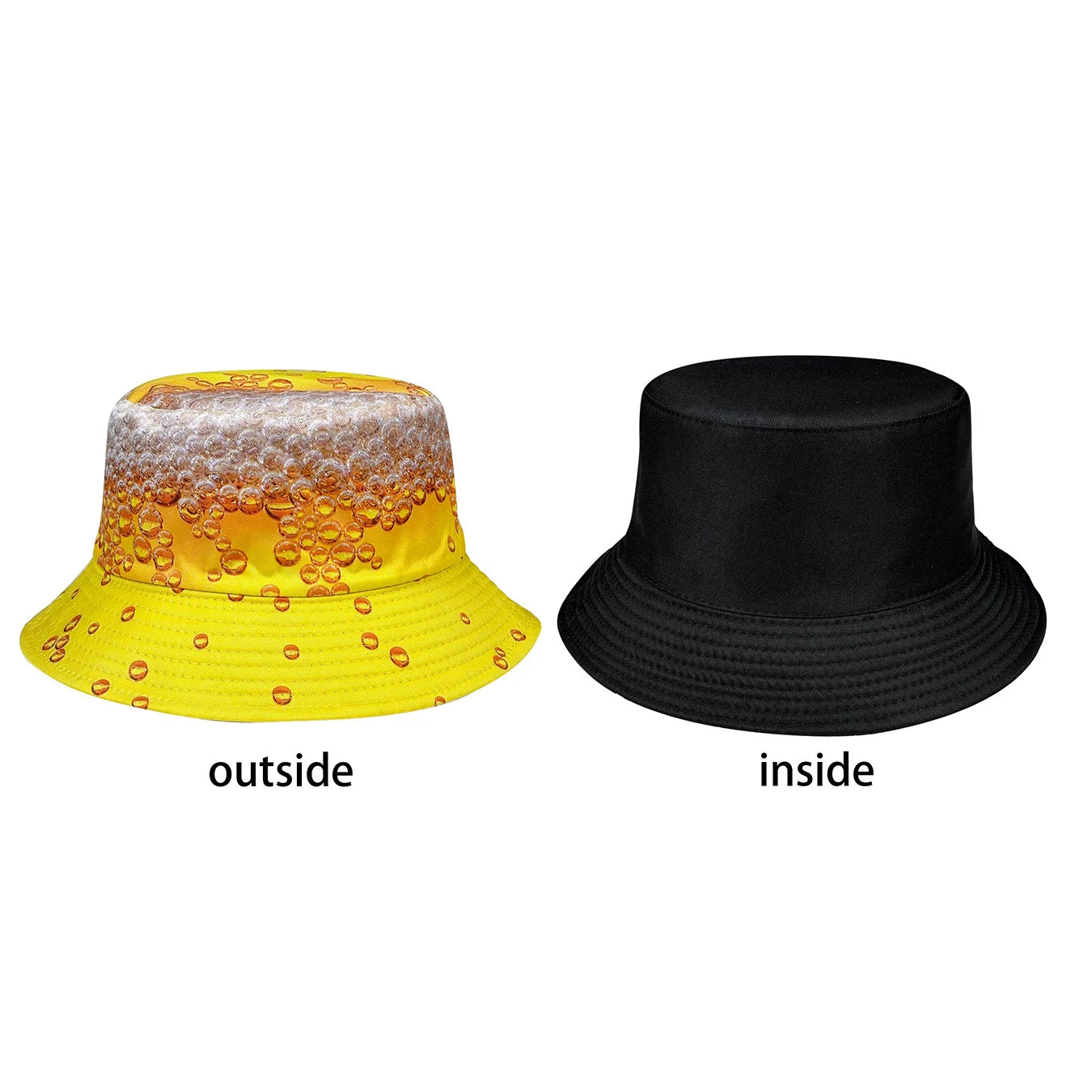 Yellow Beer Bubble Bucket Hat