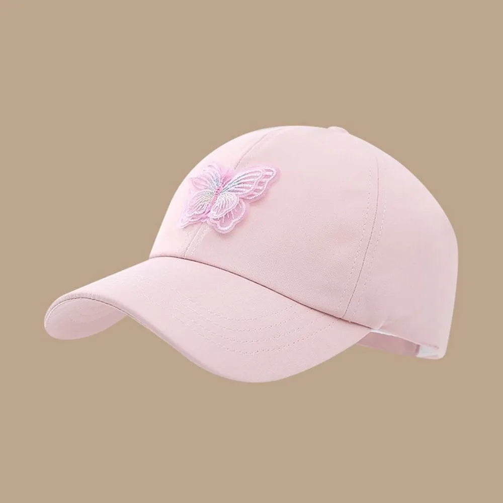 Children Sun Hat Girls Ponytail Duckbill Hats Kids Empty Top Baseball Cap