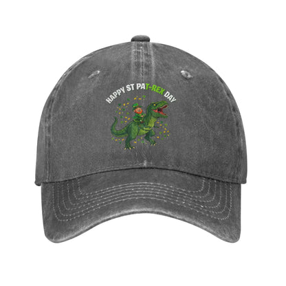 Dino St Patricks Day Kids Saint Patricks Boys Leprechaun Baseball Cap