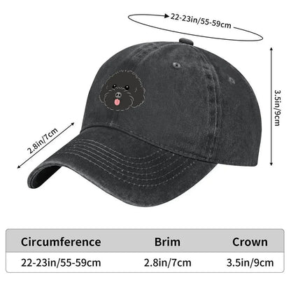 LOVE Black Toy Poodle Baseball Cap
