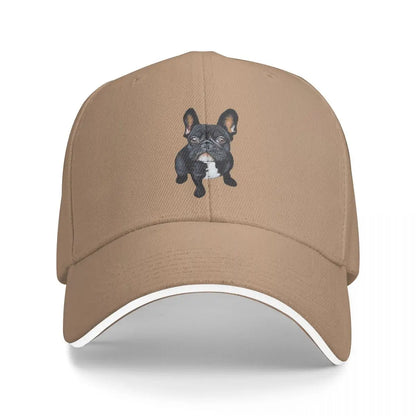 Cute French Bulldog Print Cotton Baseball Cap