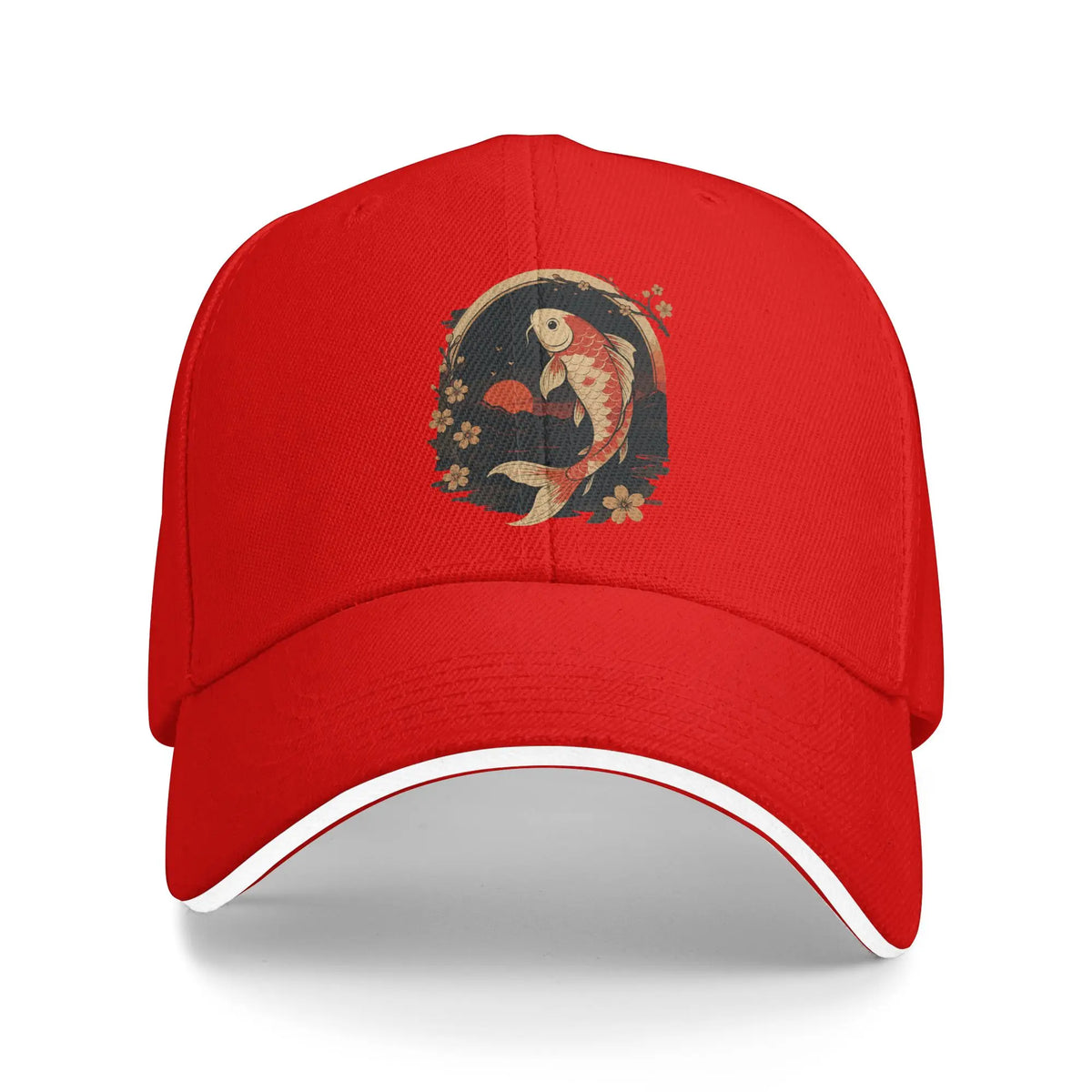 Japanese Koi Fish Sakura Baseball Cap