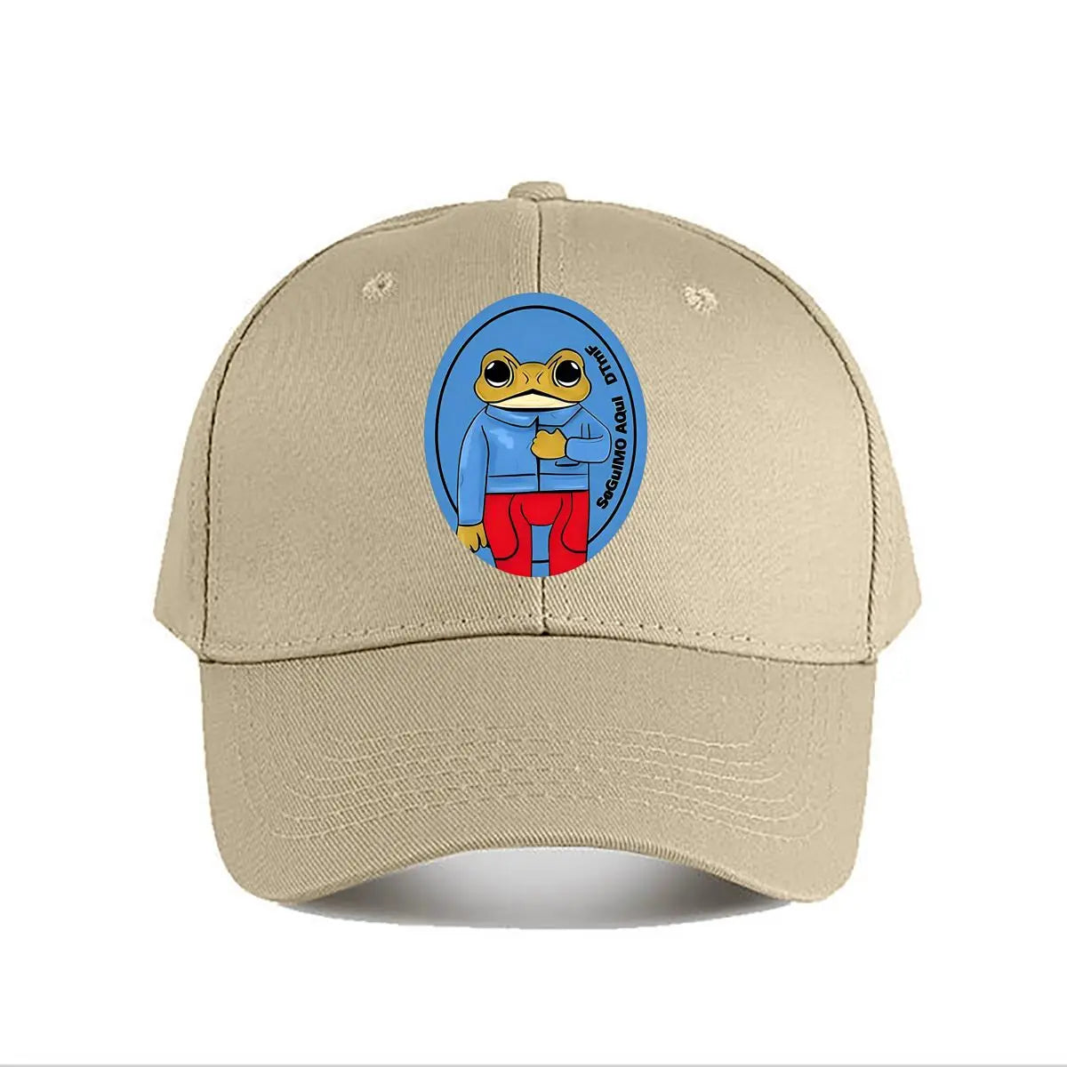Oversized Brown Cartoon Frog Baseball Cap