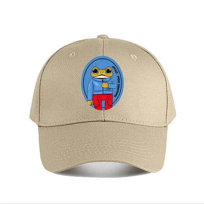 Oversized Brown Cartoon Frog Baseball Cap