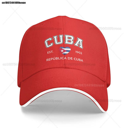Cuba Baseball Cap EST.1902 La República De Cuba Denim Caps
