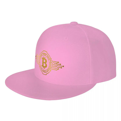 Bitcoin Crypto Currency Traders Gold Coin Snapback Cap Panama Hat