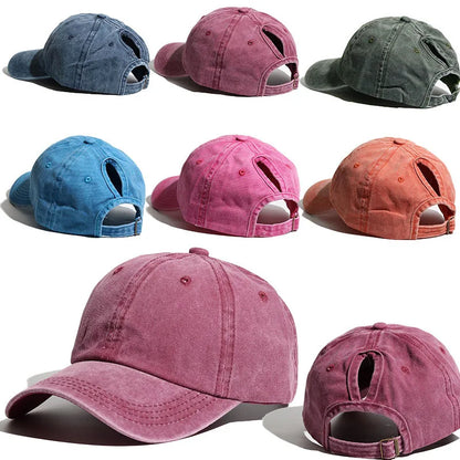 Hot Sale Washed Ponytail Baseball Cap